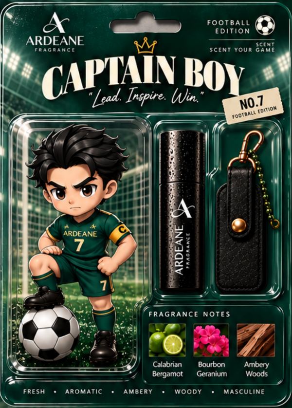 Captain Boy No.7 keychain, roll-on and pouch